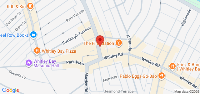 Map showing Pizza Rebels in Whitley Bay